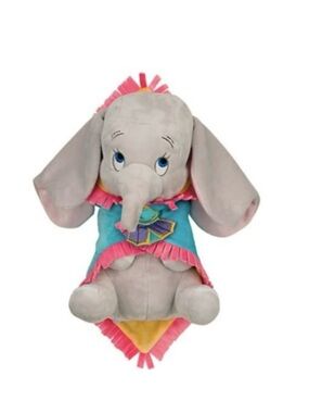 Disney Dumbo Plush in Gray with Blue and Pink Costume